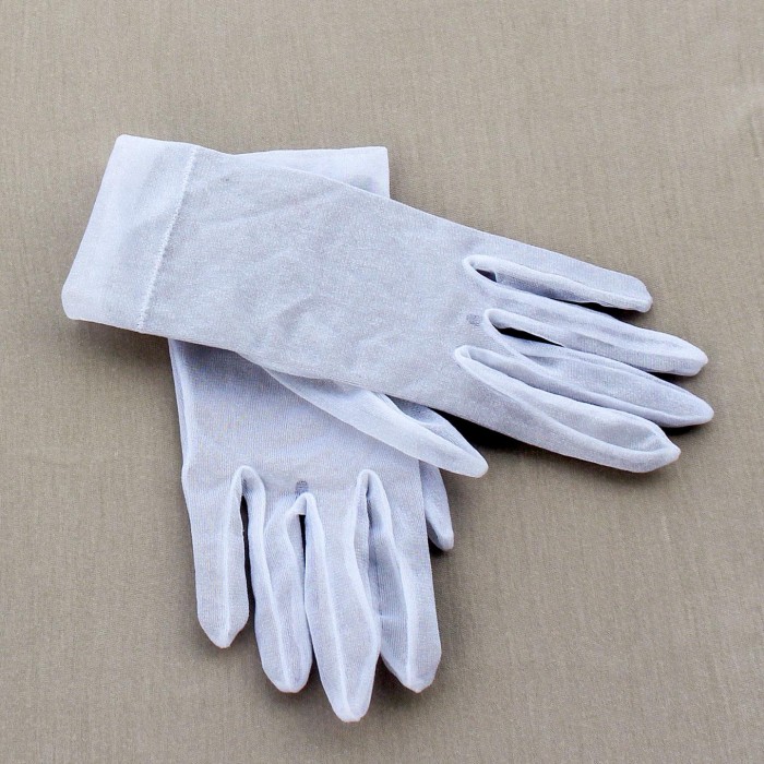 Νυφικά γάντια λευκά με διαφάνεια